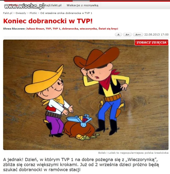 Koniec dobranocki w TVP