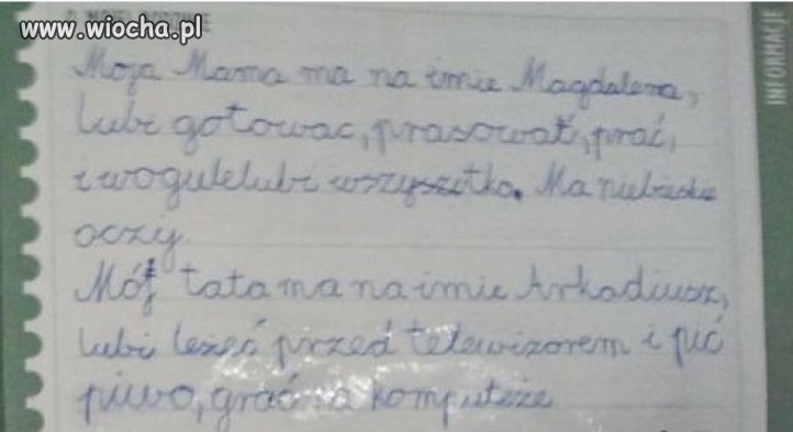 Podział obowiązków domowych oczami dziecka...