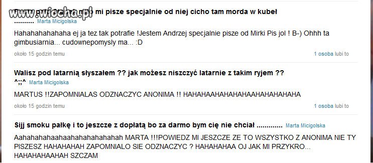 Ta cała Marta mnie przeraża ...