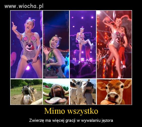 Miley Cyrus i jej sexi języczek