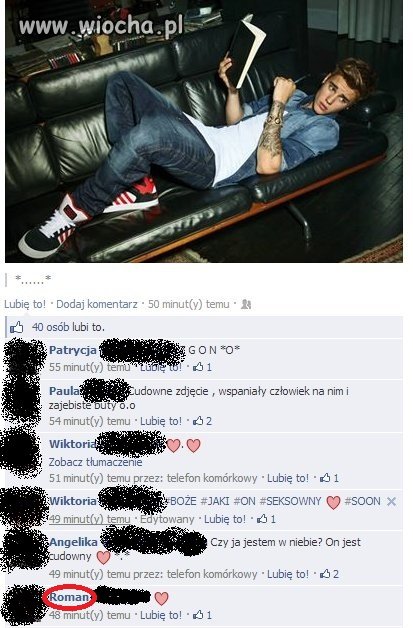 Sympatyk Justina Bibera czy głupi żart ?