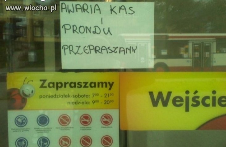 Awaria w biedronce..."Prondu"