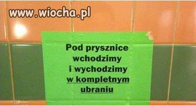 Prysznic w ubraniu?