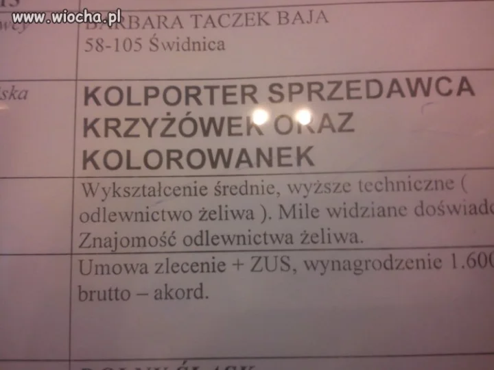 Praca - wymagane doświadczenie...