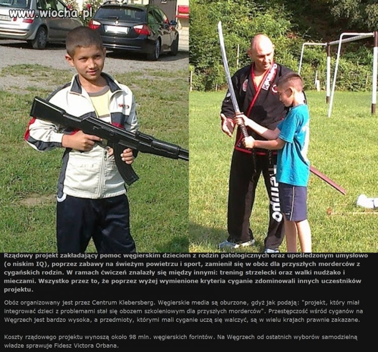 Obóz szkoleniowy dla cyganów.