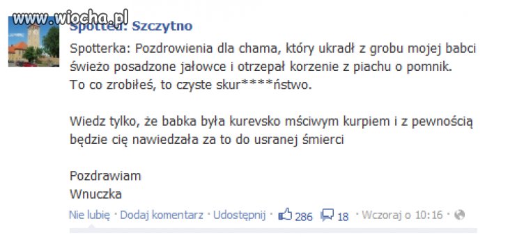 Spotted...Pozdrowienia dla chama...