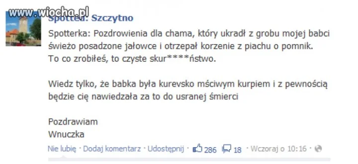 Spotted...Pozdrowienia dla chama...