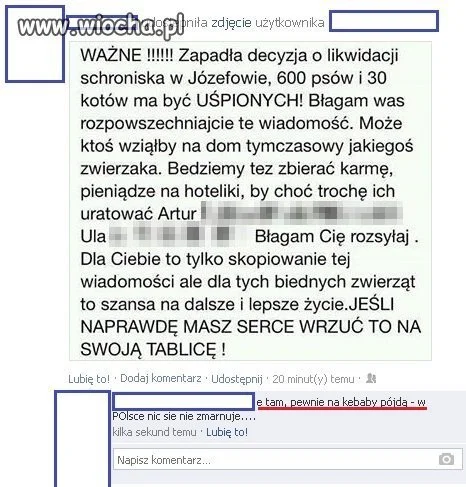 Współczucie na FB