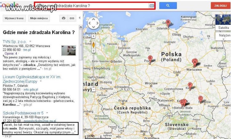 Google wie... Gdzie mnie zdradzała...