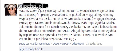 A miała iść do Mc donalda