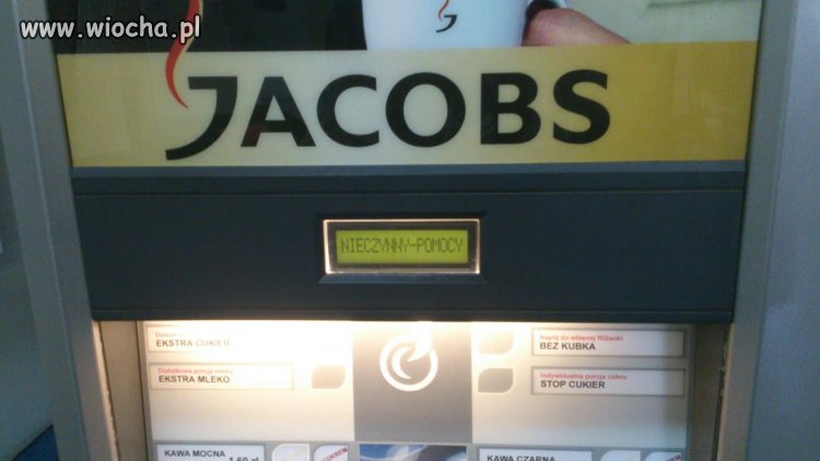 Automat prosi o pomoc
