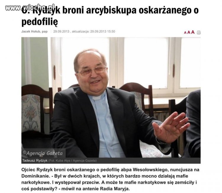 Rydzyk broni pedofila!!!