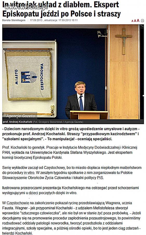 Skorzystasz z in vitro?Masz układ z diabłem!!