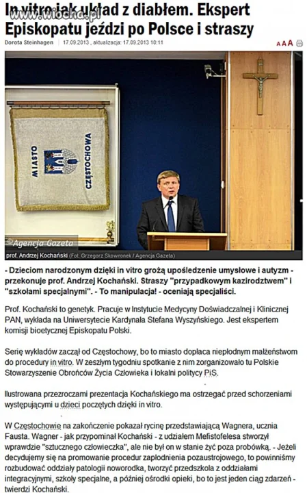 Skorzystasz z in vitro?Masz układ z diabłem!!