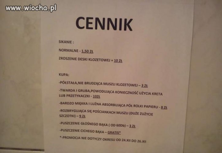 Nietypowy cennik