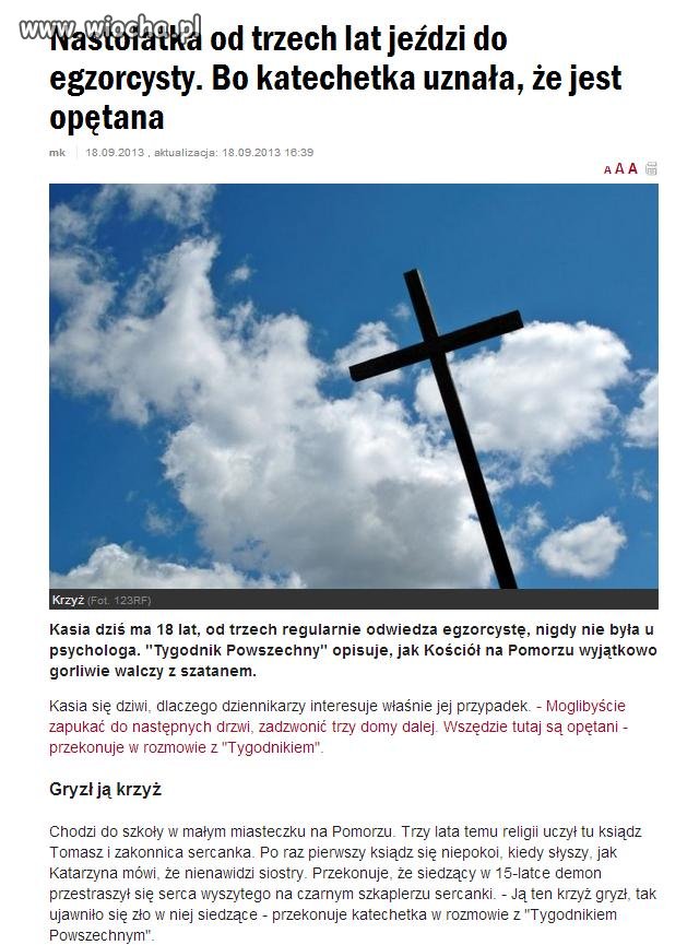 Gryzł ją krzyż!!!