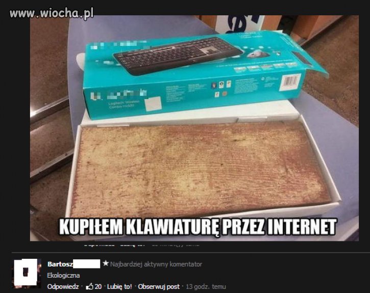 Kupiłem klawiaturę przez internet...