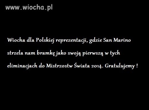 Wiocha dla Polskiej Reprezentacji w piłce nożnej