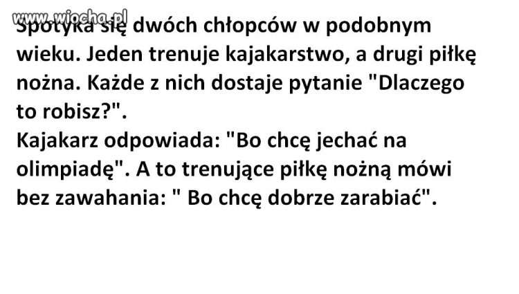 Anegdota o kajakarzu i piłkarzu