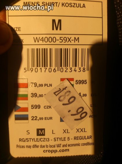 -30% na koszule w cropp town