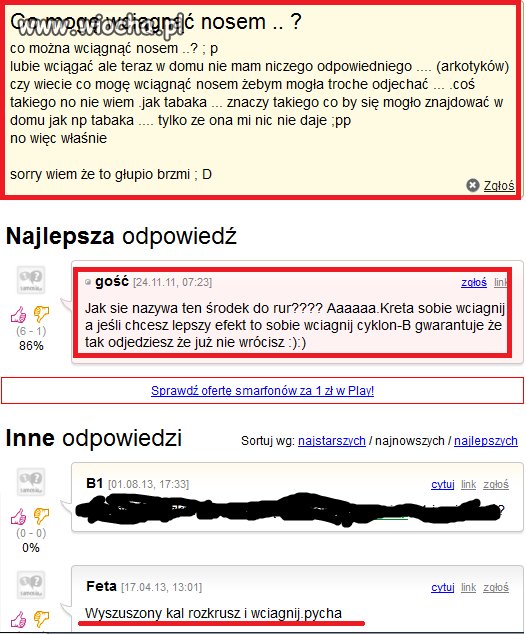 Jak potrzebujesz , wciągniesz nawet...