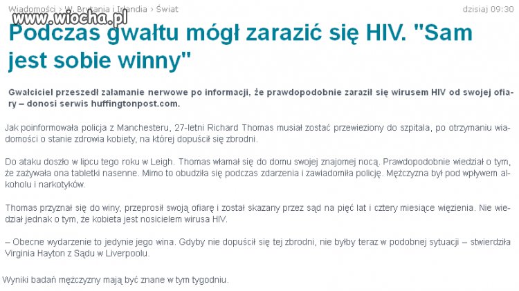 Gwałciciel przechodzi załamanie nerwowe