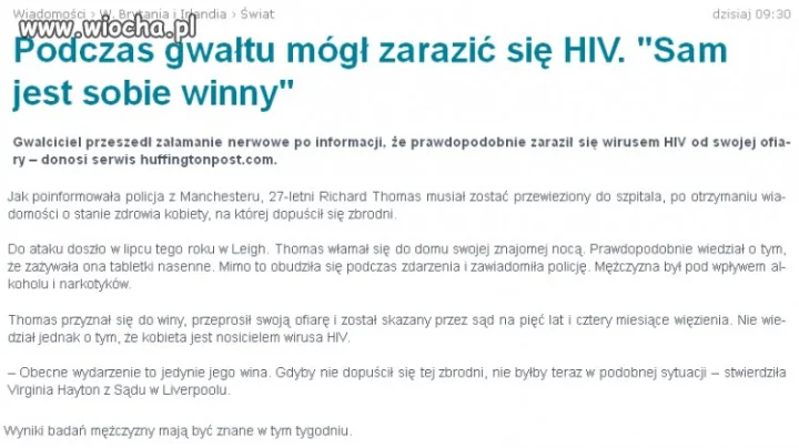 Gwałciciel przechodzi załamanie nerwowe