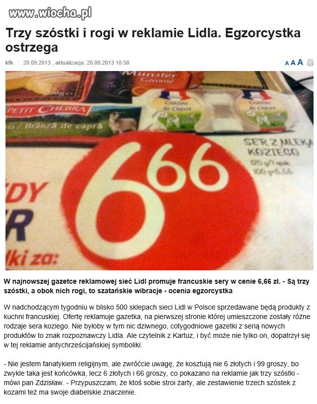 Szatan objawił się w Lidlu...egzorcysta ostrzega