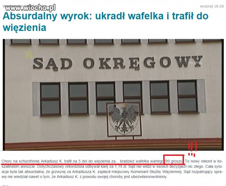 Do więzienia za 99 groszy!!!...