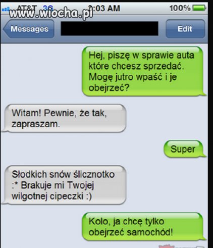 Pomylił samochód z...