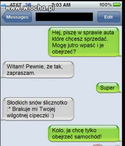Pomylił samochód z...