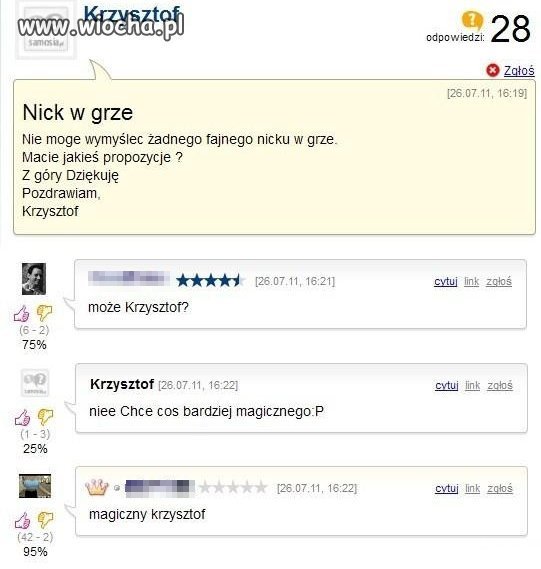 Nick w grze.