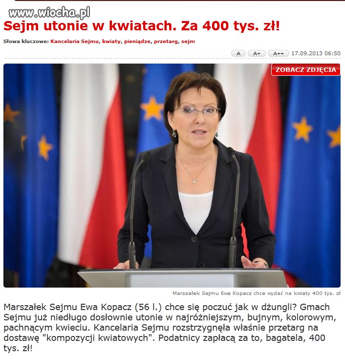 Kwiatki za 400 tys. zł.