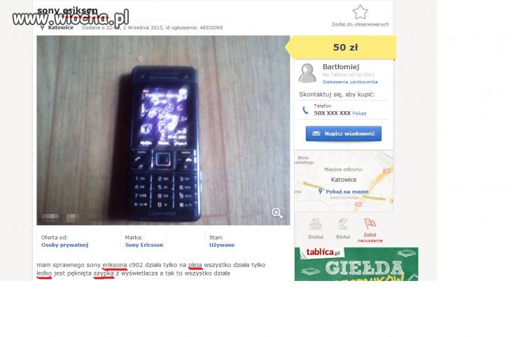 Nie ma to jak poprawnie napisane ogłoszenie 