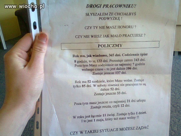 Za dużo pracujesz?