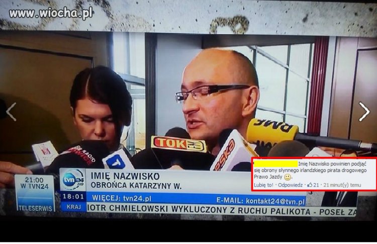 Wpadka w tvn24 "imię i nazwisko"
