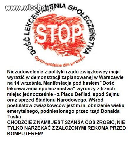 Dość lekceważenia społeczeństwa!