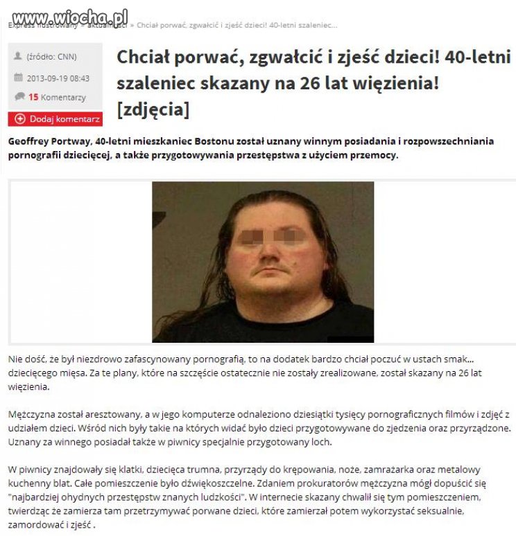 Dla takich powinna być kara śmierci 