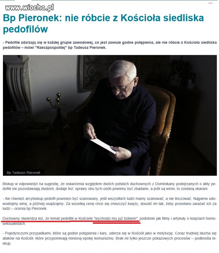 Pedofilia w kościele...wychodzi mu bokiem