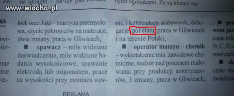 Ogłoszenie z Urzędu pracy w Gliwicach