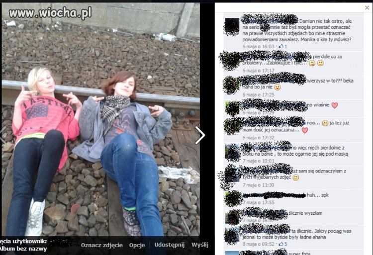 Gimbusiarskie zdjęcie na torach