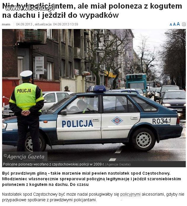 Nastolatek poszalał