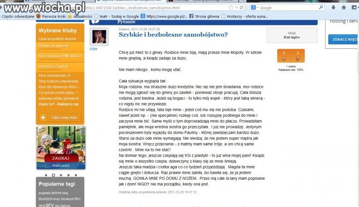 PROBLEMY WSPÓŁCZESNEJ MŁODZIEŻY 