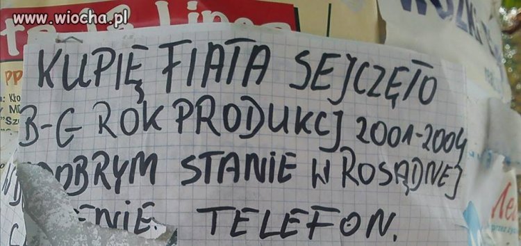 Kupię fiata "SEJCZĘTO" 