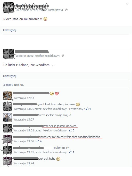Porządna dziewica najpierw ogłasza że chce zarobić