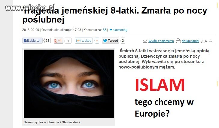 ISLAM - gwałt na 8 latce, która zmarła 
