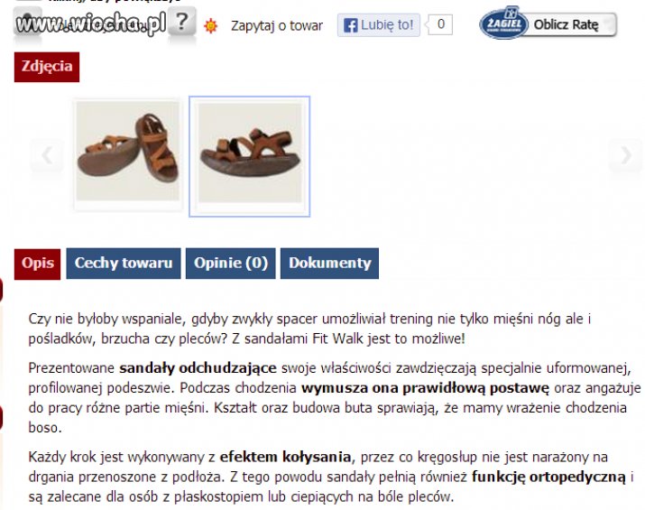 Sandały odchudzające