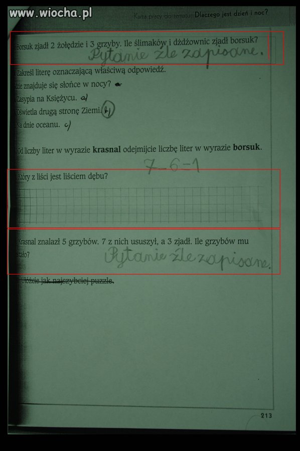Zadanie matma II klasa