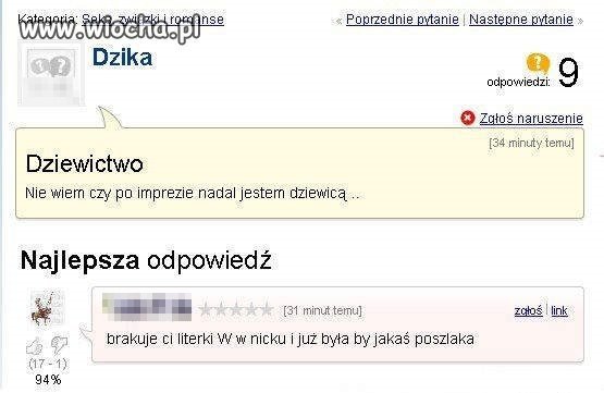Nick Poszlaką Dziewictwa 