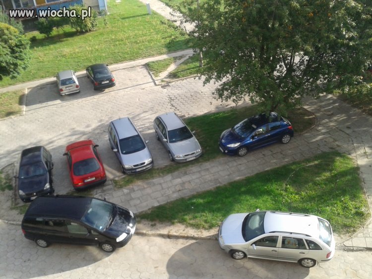 Parkowanie na chodniku.